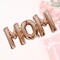 Mother's Day Balloons Rose Gold Mom Balloons Letter Balloon Conjoined Mom Foil Balloon for Mother's Day Themed Party Supplies Mothers Decorations Party Sets-3 PCS
